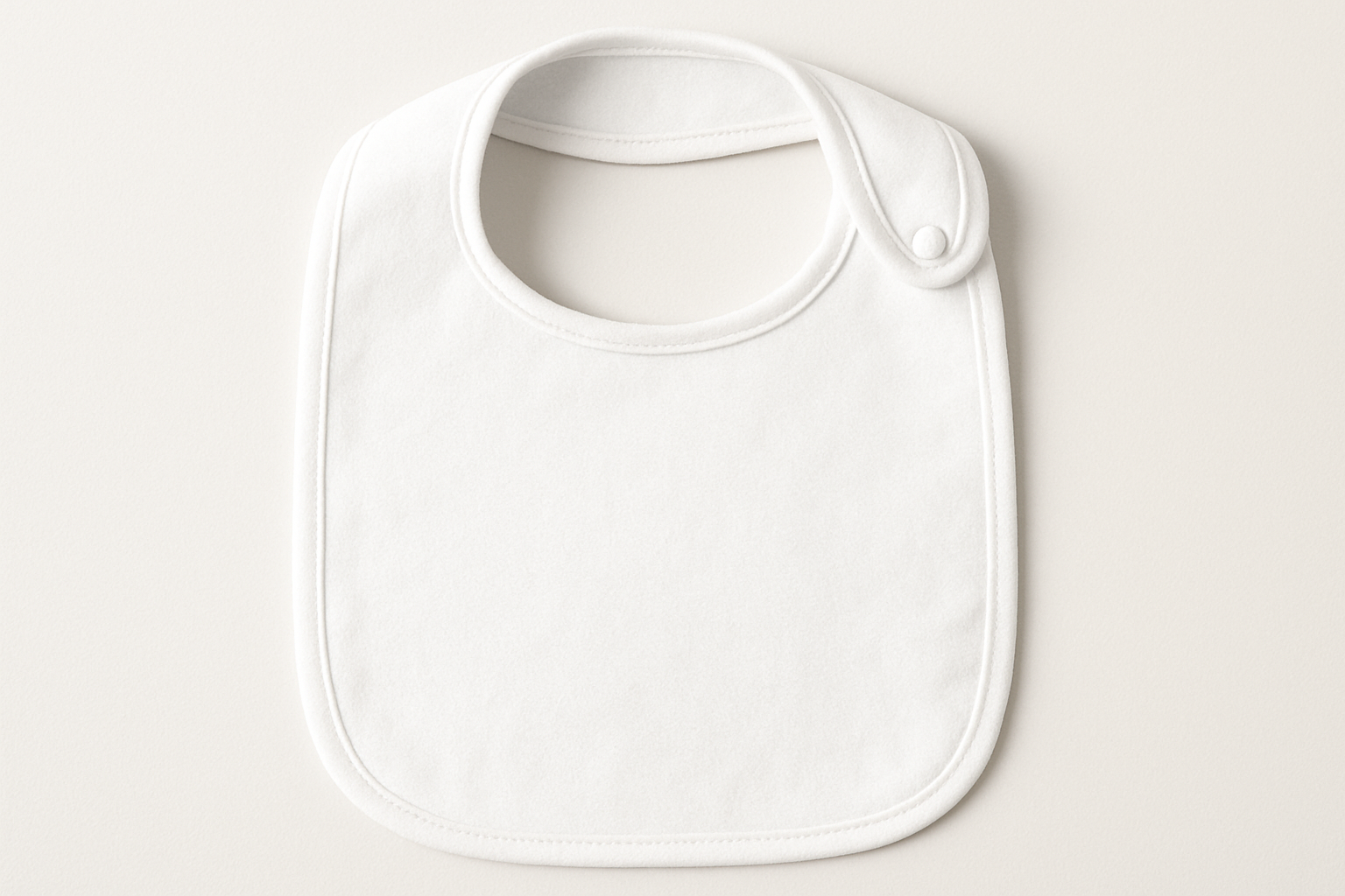 blank white baby bib